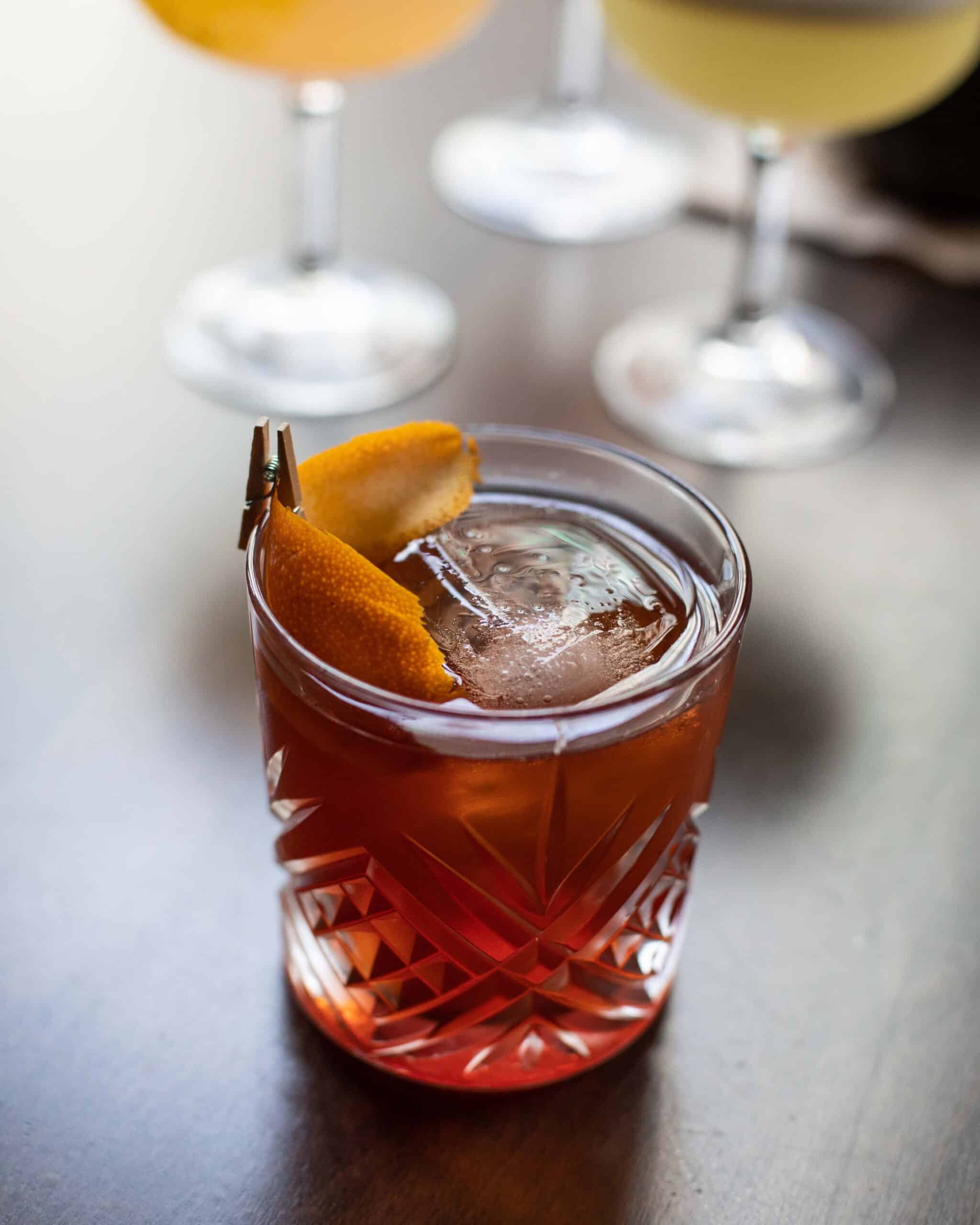 Bar Boss™ Bourbon's affinity for charred oak and smoke is an idyllic pair with Mulassano Rosso and brandied cherries. Smoked tableside